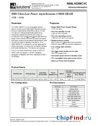 Datasheet N08L163WC1CT1-55IL manufacturer NanoAmp