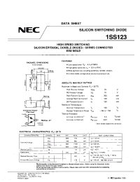 Datasheet 1SS123 manufacturer NEC