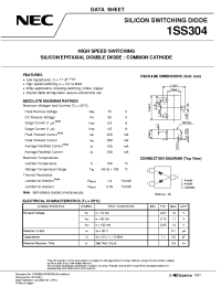 Datasheet 1SS304 manufacturer NEC