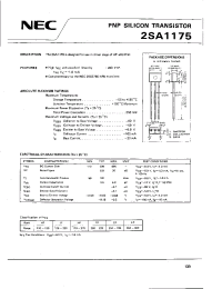 Datasheet 2SA1175 manufacturer NEC