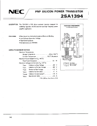 Datasheet 2SA1394 manufacturer NEC