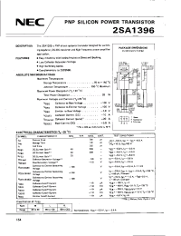 Datasheet 2SA1396 manufacturer NEC