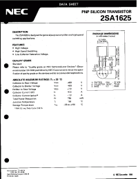 Datasheet 2SA1625 manufacturer NEC