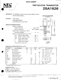 Datasheet 2SA1626 manufacturer NEC