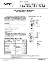 Datasheet 2SA1646-Z manufacturer NEC