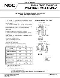Datasheet 2SA1649-Z manufacturer NEC