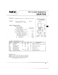 Datasheet 2SA733 manufacturer NEC