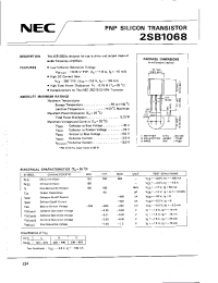 Datasheet 2SB1068 manufacturer NEC