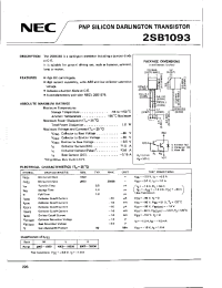 Datasheet 2SB1093 manufacturer NEC