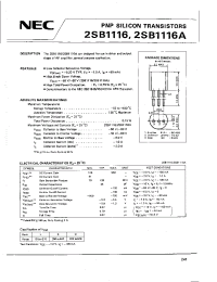 Datasheet 2SB1116 manufacturer NEC