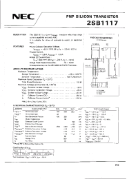 Datasheet 2SB1117 manufacturer NEC