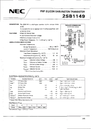 Datasheet 2SB1149 manufacturer NEC