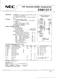 Datasheet 2SB1217 manufacturer NEC