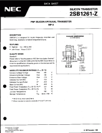 Datasheet 2SB1261-Z manufacturer NEC