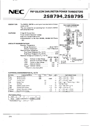 Datasheet 2SB795 manufacturer NEC