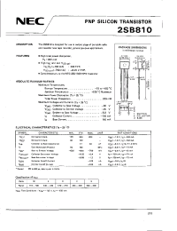 Datasheet 2SB810 manufacturer NEC