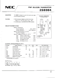 Datasheet 2SB984 manufacturer NEC
