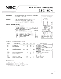 Datasheet 2SC1674 manufacturer NEC