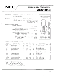 Datasheet 2SC1843 manufacturer NEC