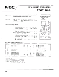 Datasheet 2SC1844 manufacturer NEC