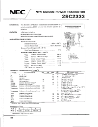 Datasheet 2SC2333 manufacturer NEC