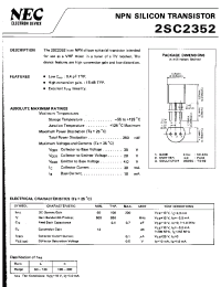 Datasheet 2SC2352 manufacturer NEC
