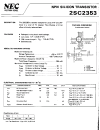 Datasheet 2SC2353 manufacturer NEC