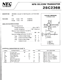 Datasheet 2SC2368 manufacturer NEC