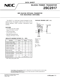 Datasheet 2SC2517 manufacturer NEC