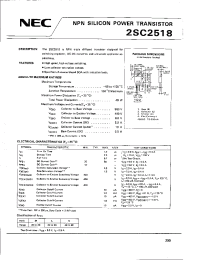 Datasheet 2SC2518 manufacturer NEC