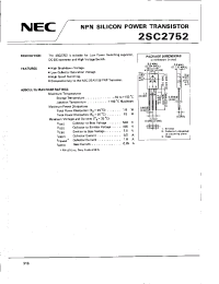 Datasheet 2SC2752 manufacturer NEC