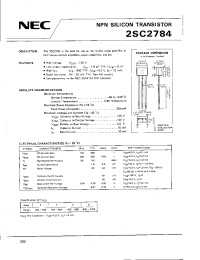 Datasheet 2SC2784 manufacturer NEC