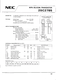 Datasheet 2SC2785 manufacturer NEC