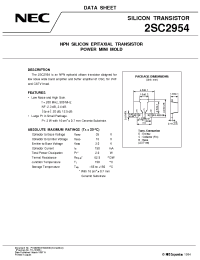 Datasheet 2SC2954 manufacturer NEC