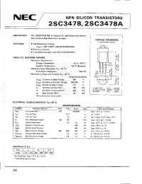 Datasheet 2SC3478 manufacturer NEC