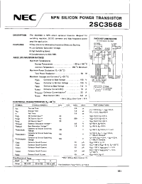 Datasheet 2SC3568 manufacturer NEC
