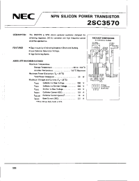 Datasheet 2SC3570 manufacturer NEC