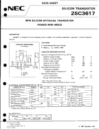 Datasheet 2SC3617 manufacturer NEC