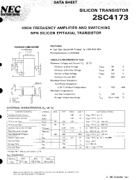Datasheet 2SC4173 manufacturer NEC