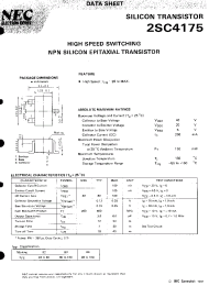 Datasheet 2SC4175 manufacturer NEC