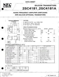 Datasheet 2SC4181 manufacturer NEC