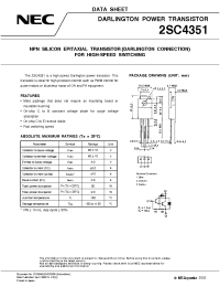 Datasheet 2SC4351 manufacturer NEC