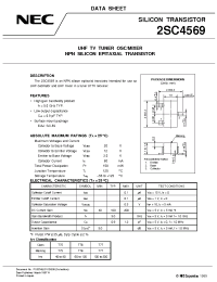 Datasheet 2SC4569 manufacturer NEC