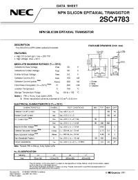 Datasheet 2SC4783 manufacturer NEC