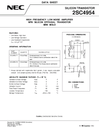 Datasheet 2SC4954 manufacturer NEC