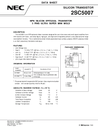 Datasheet 2SC5007 manufacturer NEC