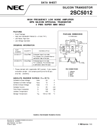 Datasheet 2SC5012 manufacturer NEC