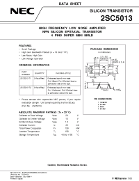 Datasheet 2SC5013 manufacturer NEC