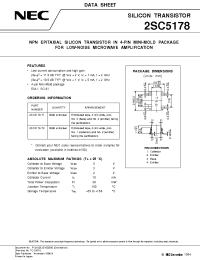 Datasheet 2SC5178-T1 manufacturer NEC