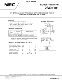 Datasheet 2SC5181-T1 manufacturer NEC